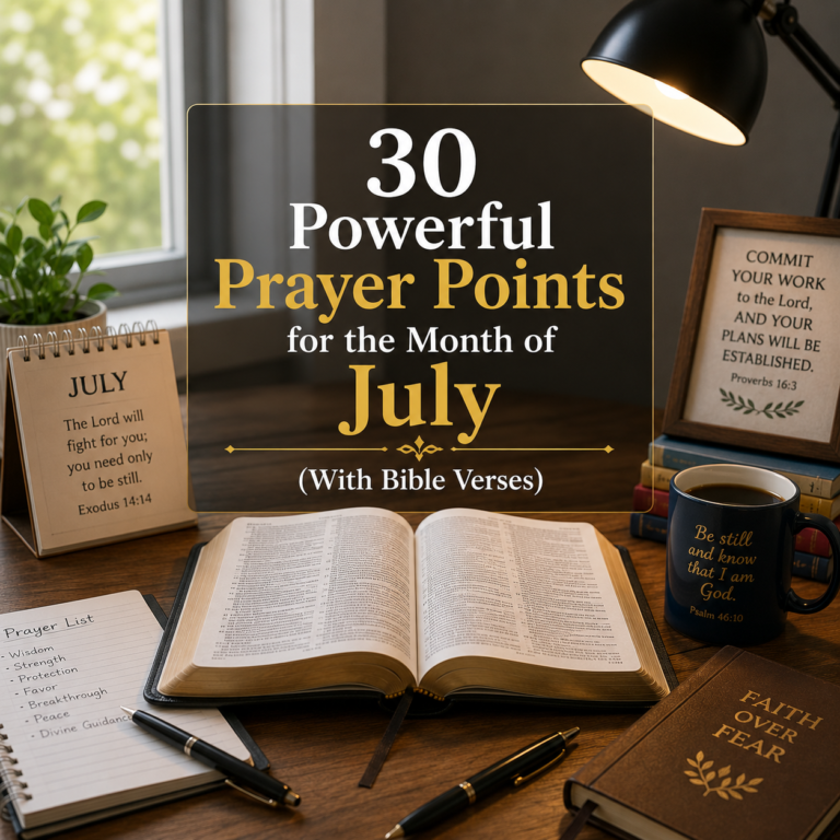 30 Powerful Prayer Points for the Month of July (With Bible Verses)